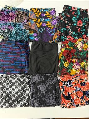 LuLaRoe Assorted Printed Leggings Set of 9